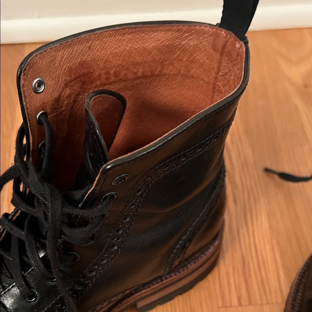 Frye Black Leather Boots 9.5 Men’s -Fits size 10.5/11 women - Picture 8 of 16